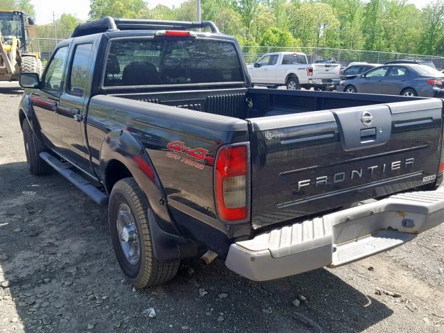 1N6ED29Y03C433865 - 2003 NISSAN FRONTIER C BLACK photo 3