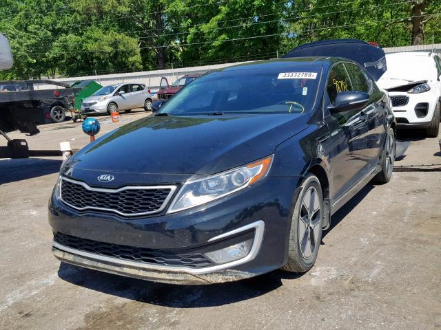 KNAGM4ADXD5058313 - 2013 KIA OPTIMA HYB BLACK photo 2