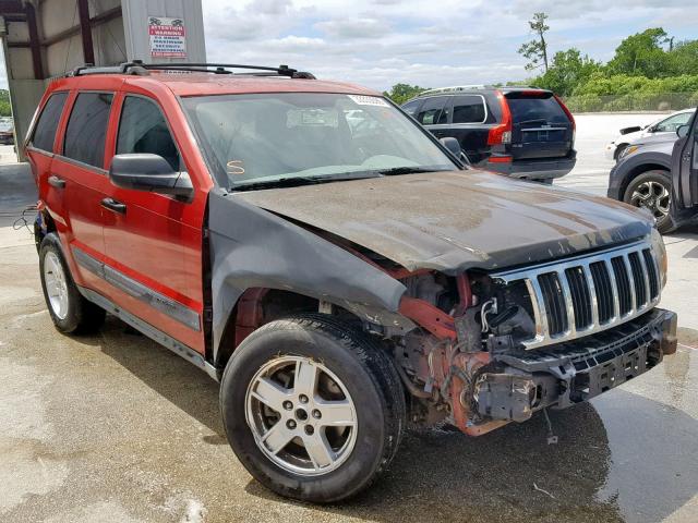 1J4GS48K75C561656 - 2005 JEEP GRAND CHER MAROON photo 1