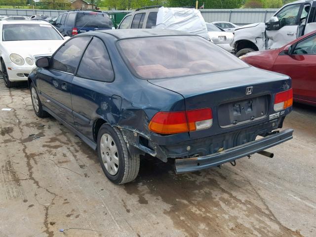 1HGEJ6124WL035929 - 1998 HONDA CIVIC DX GREEN photo 3