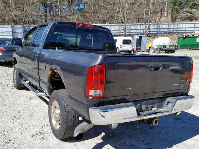 1D7KS28C86J138682 - 2006 DODGE RAM 2500 S BLACK photo 3