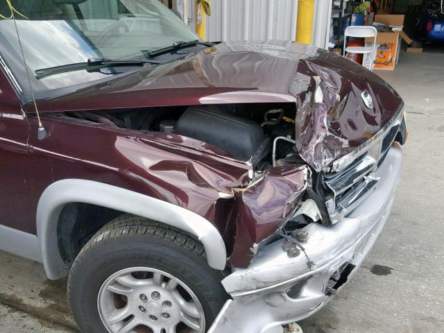 1D7HL48N64S668046 - 2004 DODGE DAKOTA QUA MAROON photo 9