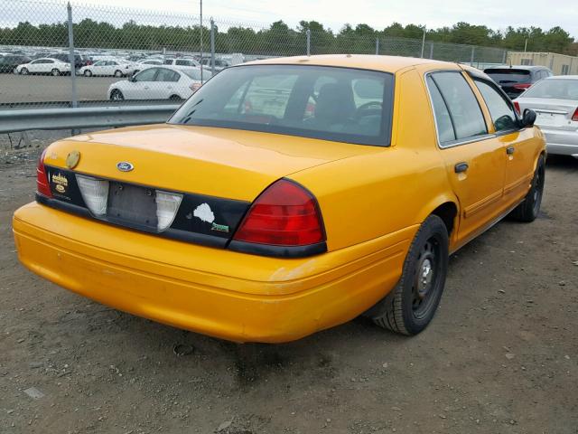 2FABP7AV1BX127504 - 2011 FORD CROWN VICT YELLOW photo 4