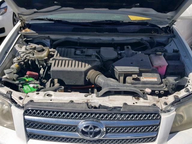 JTEGW21A170019890 - 2007 TOYOTA HIGHLANDER WHITE photo 7