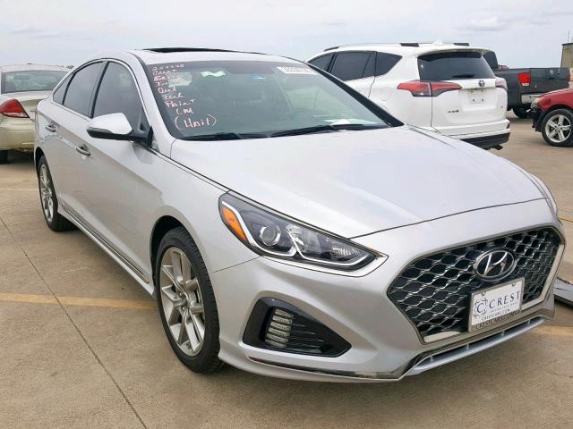 5NPE34AB6JH667566 - 2018 HYUNDAI SONATA SPO SILVER photo 1