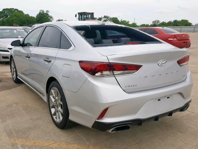 5NPE34AB6JH667566 - 2018 HYUNDAI SONATA SPO SILVER photo 3