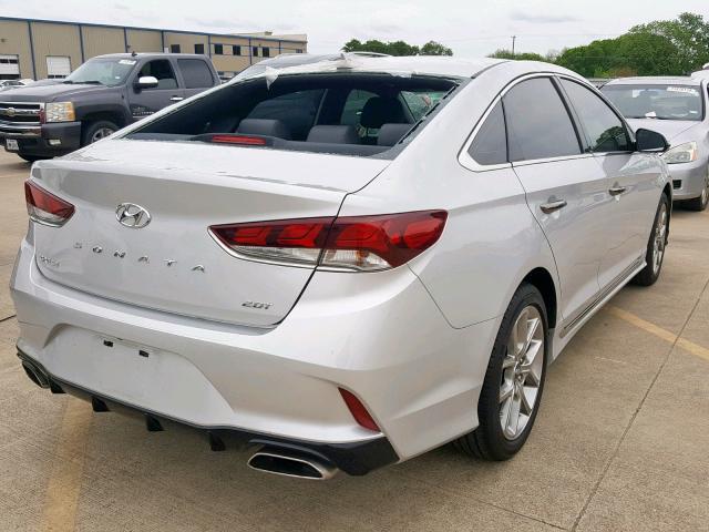 5NPE34AB6JH667566 - 2018 HYUNDAI SONATA SPO SILVER photo 4