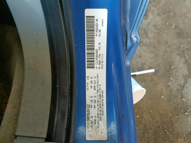 1C3LC45K98N248692 - 2008 CHRYSLER SEBRING BLUE photo 10