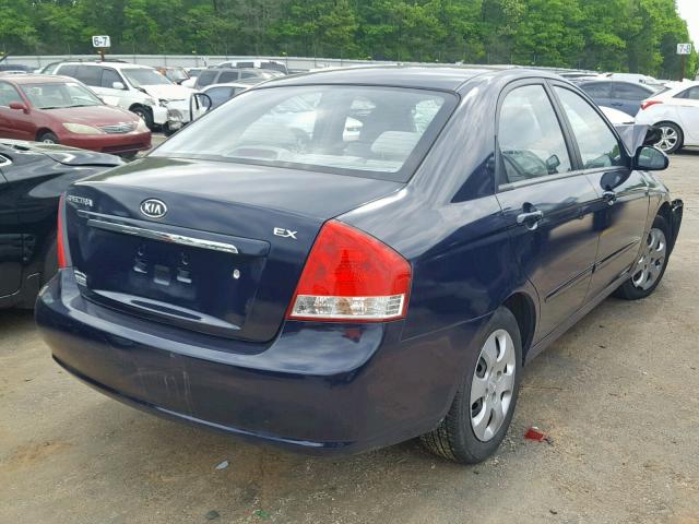 KNAFE121575452818 - 2007 KIA SPECTRA EX BLUE photo 4