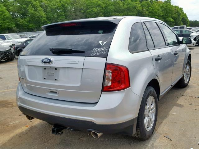 2FMDK3GC9BBB63742 - 2011 FORD EDGE SE SILVER photo 4