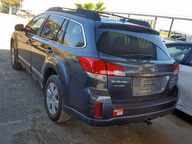 4S4BRDKC7B2407135 - 2011 SUBARU OUTBACK 3. GRAY photo 3