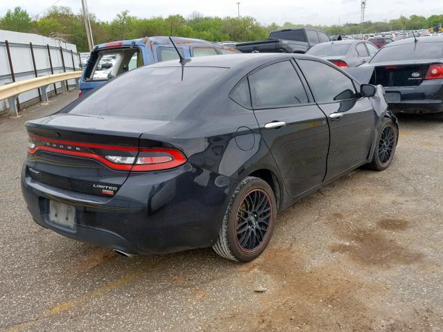 1C3CDFCH2DD347418 - 2013 DODGE DART LIMIT BLACK photo 4