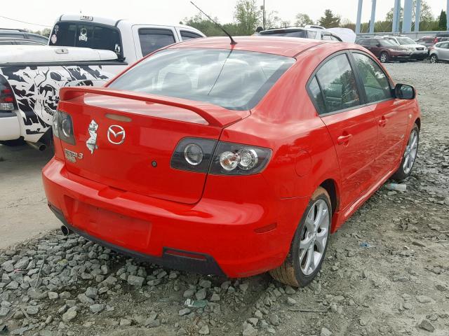 JM1BK324671645177 - 2007 MAZDA 3 S RED photo 4