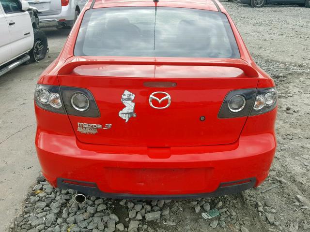 JM1BK324671645177 - 2007 MAZDA 3 S RED photo 9