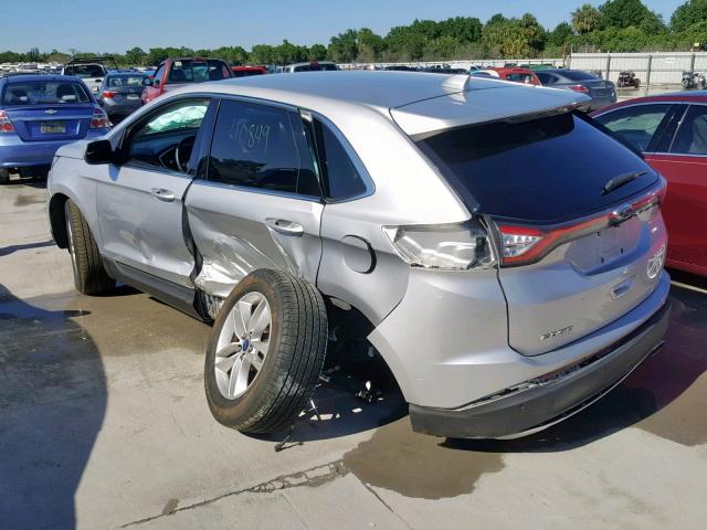 2FMPK4J80GBB67726 - 2016 FORD EDGE SEL SILVER photo 3