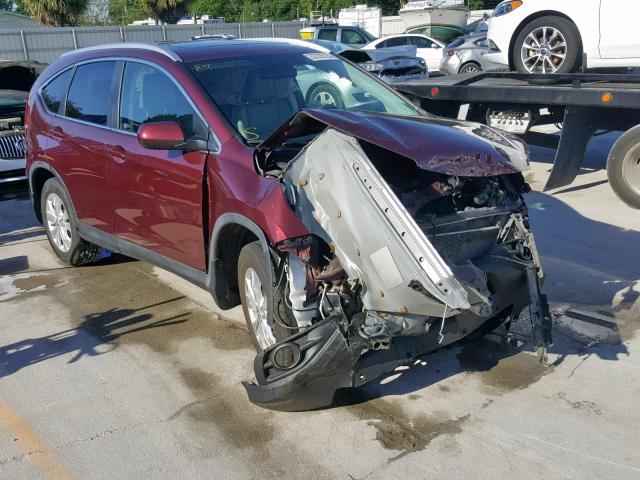 5J6RM4H78CL036276 - 2012 HONDA CR-V EXL BURGUNDY photo 1