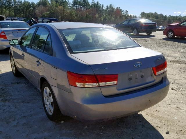 5NPET46C26H101087 - 2006 HYUNDAI SONATA GL GRAY photo 3