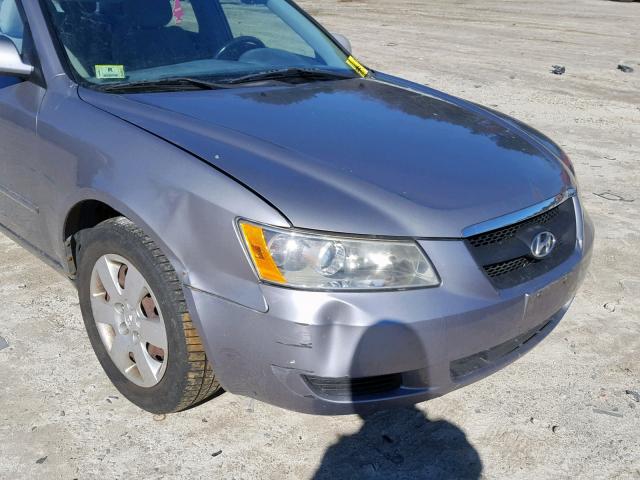 5NPET46C26H101087 - 2006 HYUNDAI SONATA GL GRAY photo 9