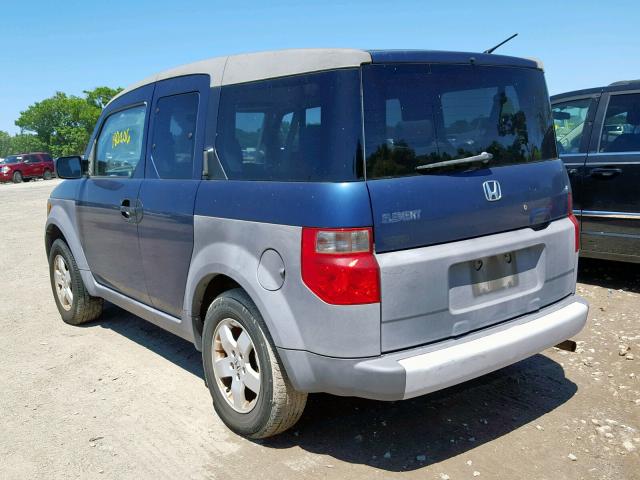 5J6YH28563L000797 - 2003 HONDA ELEMENT EX BLUE photo 3