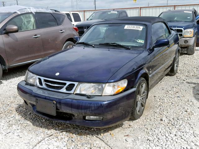 YS3DF78K737000354 - 2003 SAAB 9-3 SE BLUE photo 2