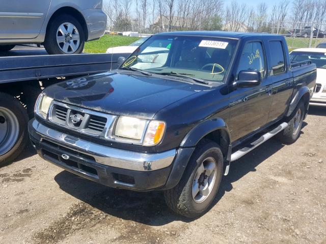 1N6ED27T6YC303863 - 2000 NISSAN FRONTIER C BLACK photo 2