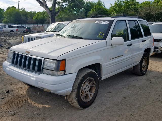 1J4FX78S7VC752105 - 1997 JEEP GRAND CHER WHITE photo 2