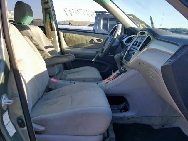 JTEHP21A560166133 - 2006 TOYOTA HIGHLANDER GREEN photo 5