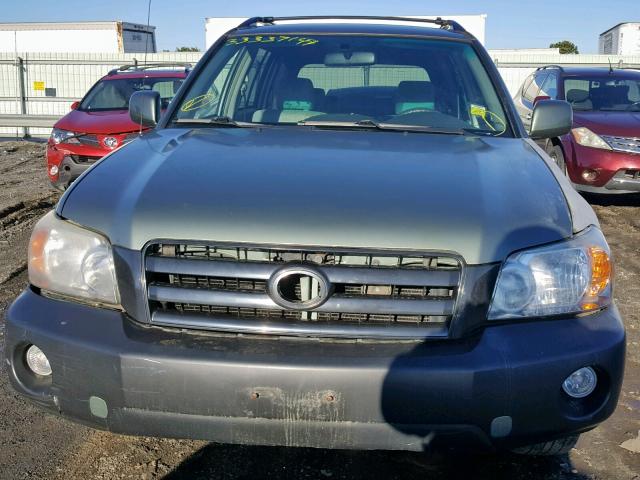 JTEHP21A560166133 - 2006 TOYOTA HIGHLANDER GREEN photo 9