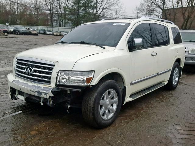 5N3AA08C68N908972 - 2008 INFINITI QX56 WHITE photo 2