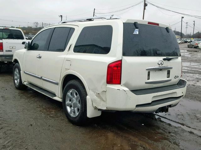 5N3AA08C68N908972 - 2008 INFINITI QX56 WHITE photo 3