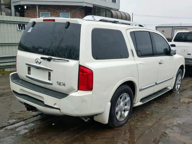 5N3AA08C68N908972 - 2008 INFINITI QX56 WHITE photo 4