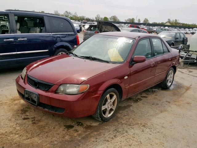 JM1BJ225030183561 - 2003 MAZDA PROTEGE DX RED photo 2