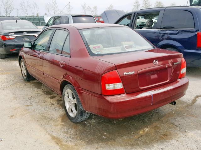 JM1BJ225030183561 - 2003 MAZDA PROTEGE DX RED photo 3