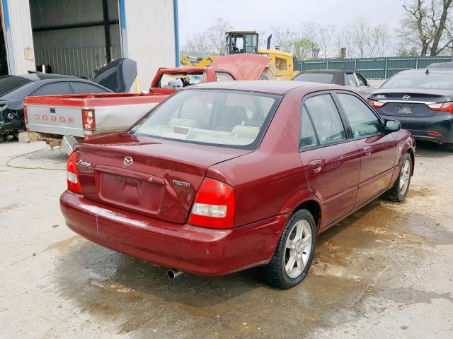 JM1BJ225030183561 - 2003 MAZDA PROTEGE DX RED photo 4