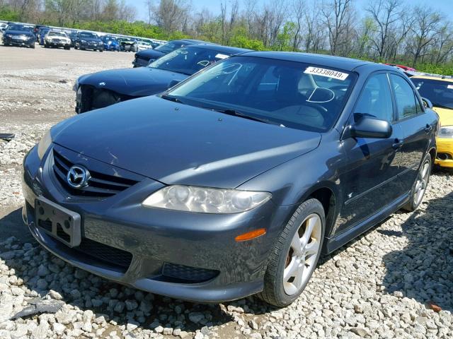 1YVHP80D455M06609 - 2005 MAZDA 6 S GRAY photo 2