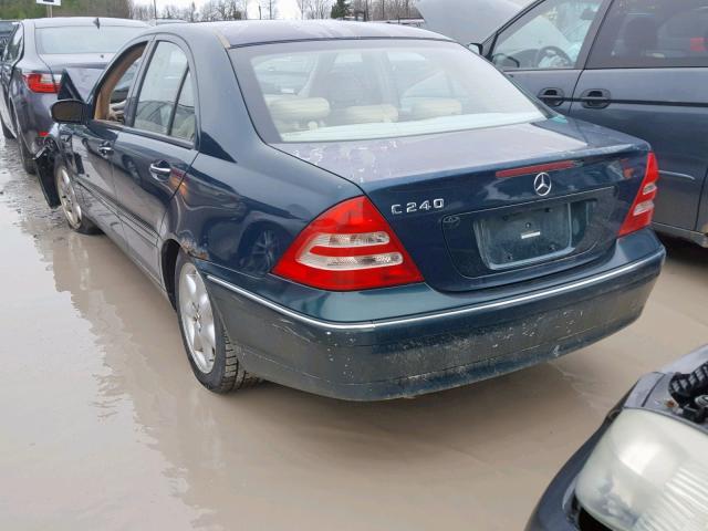 WDBRF61J93F391357 - 2003 MERCEDES-BENZ C 240 GREEN photo 3