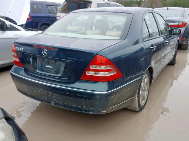 WDBRF61J93F391357 - 2003 MERCEDES-BENZ C 240 GREEN photo 4