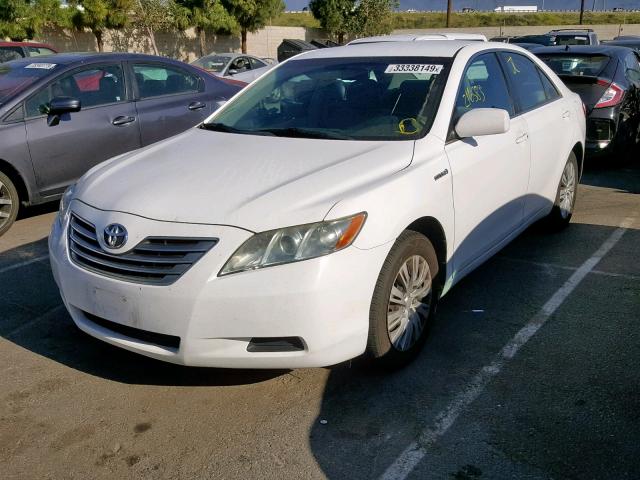 4T1BB46K39U075182 - 2009 TOYOTA CAMRY HYBR WHITE photo 2