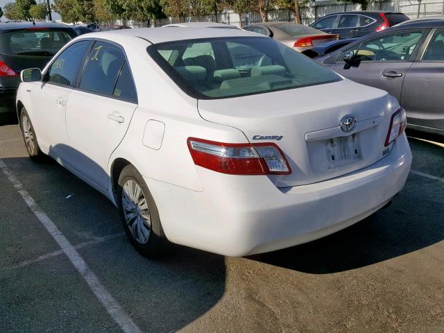 4T1BB46K39U075182 - 2009 TOYOTA CAMRY HYBR WHITE photo 3