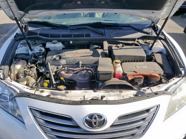 4T1BB46K39U075182 - 2009 TOYOTA CAMRY HYBR WHITE photo 7