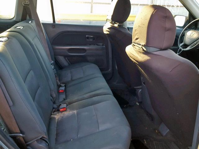 5FNYF28197B025551 - 2007 HONDA PILOT LX BLUE photo 6