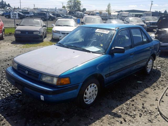 JM1BG2247P0557790 - 1993 MAZDA PROTEGE DX TEAL photo 2