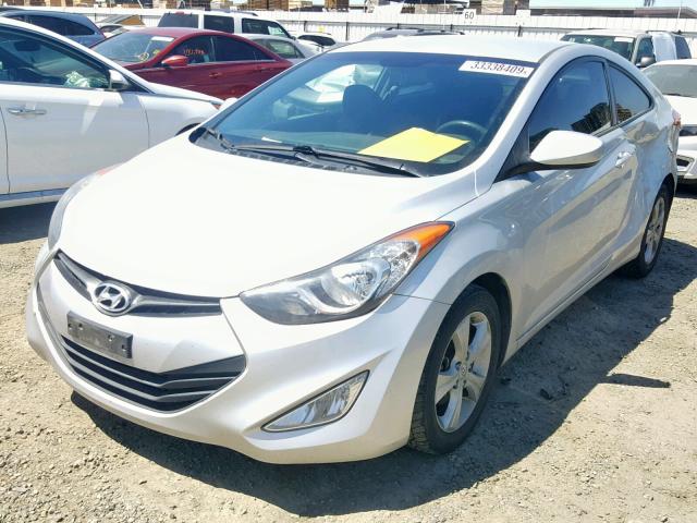 KMHDH6AE2DU000308 - 2013 HYUNDAI ELANTRA CO SILVER photo 2