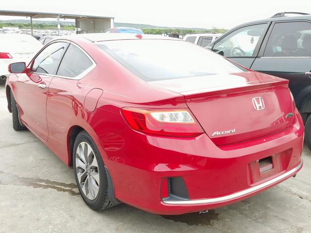 1HGCT1B89DA008869 - 2013 HONDA ACCORD EXL RED photo 3