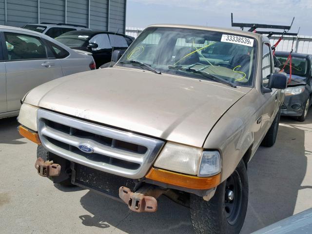 1FTYR10C7YPC09098 - 2000 FORD RANGER GOLD photo 2