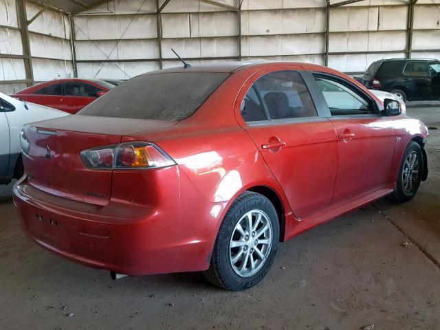 JA32V2FWXCU017126 - 2012 MITSUBISHI LANCER SE RED photo 4