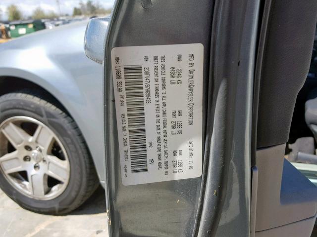 2D8FV47V97H698426 - 2007 DODGE MAGNUM SXT GRAY photo 10