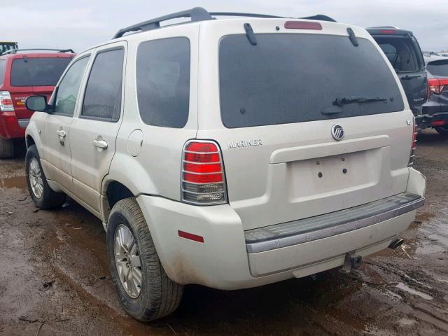 4M2YU81107KJ07278 - 2007 MERCURY MARINER LU WHITE photo 3