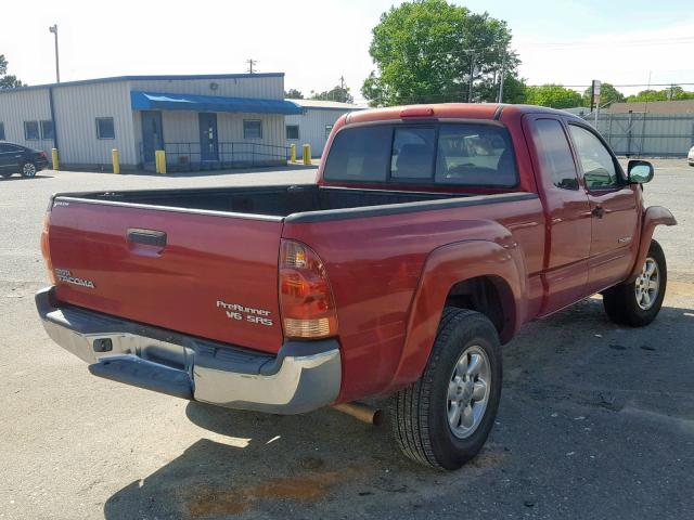 5TETU62N25Z011179 - 2005 TOYOTA TACOMA PRE RED photo 4