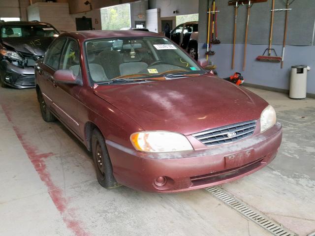 KNAFB121425189884 - 2002 KIA SPECTRA BA BURGUNDY photo 1